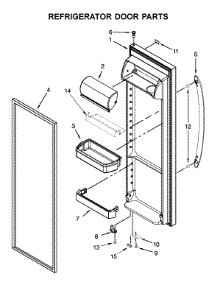 Refrigerator Door Parts parts for Whirlpool Side-By-Side Refrigerator WRS325SDHW04 from AppliancePartsPros.com