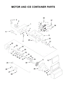 Motor And Ice Container Parts parts for Whirlpool Side-By-Side Refrigerator WRS325SDHZ04 from AppliancePartsPros.com
