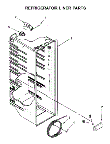 Refrigerator Liner Parts parts for Whirlpool Side-By-Side Refrigerator WRS331SDHM02 from AppliancePartsPros.com