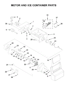 Motor And Ice Container Parts parts for Whirlpool Side-By-Side Refrigerator WRS331SDHM02 from AppliancePartsPros.com