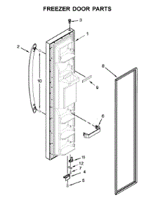 Freezer Door Parts parts for Whirlpool Side-By-Side Refrigerator WRS331SDHM02 from AppliancePartsPros.com