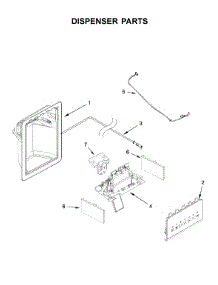 Dispenser Parts parts for Whirlpool Side-By-Side Refrigerator WRS331SDHM02 from AppliancePartsPros.com