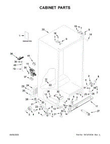 Cabinet Parts parts for Whirlpool Side-By-Side Refrigerator WRS331SDHM03 from AppliancePartsPros.com