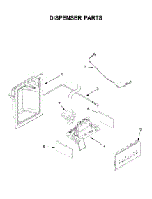 Dispenser Parts parts for Whirlpool Side-By-Side Refrigerator WRS331SDHM03 from AppliancePartsPros.com