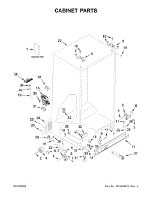 Cabinet Parts parts for Whirlpool Side-By-Side Refrigerator WRS331SDHW02 from AppliancePartsPros.com