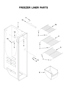 Freezer Liner Parts parts for Whirlpool Side-By-Side Refrigerator WRS335SDHB03 from AppliancePartsPros.com
