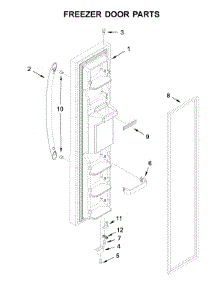 Freezer Door Parts parts for Whirlpool Side-By-Side Refrigerator WRS335SDHB03 from AppliancePartsPros.com