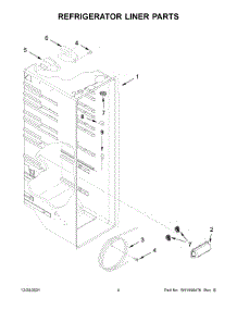 Refrigerator Liner Parts parts for Whirlpool Side-By-Side Refrigerator WRS335SDHB06 from AppliancePartsPros.com