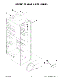 Refrigerator Liner Parts parts for Whirlpool Side-By-Side Refrigerator WRS335SDHM02 from AppliancePartsPros.com
