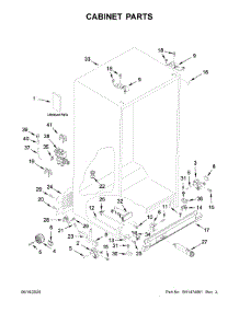 Cabinet Parts parts for Whirlpool Side-By-Side Refrigerator WRS335SDHM03 from AppliancePartsPros.com
