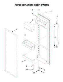 Refrigerator Door Parts parts for Whirlpool Side-By-Side Refrigerator WRS335SDHM03 from AppliancePartsPros.com