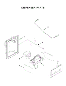 Dispenser Parts parts for Whirlpool Side-By-Side Refrigerator WRS335SDHM03 from AppliancePartsPros.com