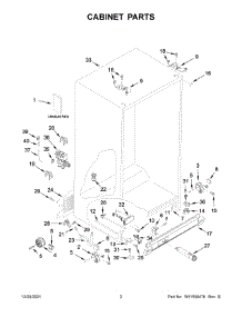 Cabinet Parts parts for Whirlpool Side-By-Side Refrigerator WRS335SDHW06 from AppliancePartsPros.com