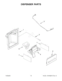 Dispenser Parts parts for Whirlpool Side-By-Side Refrigerator WRS335SDHW06 from AppliancePartsPros.com
