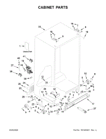 Cabinet Parts parts for Whirlpool Side-By-Side Refrigerator WRS555SIHZ03 from AppliancePartsPros.com