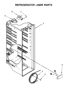 Refrigerator Liner Parts parts for Whirlpool Side-By-Side Refrigerator WRS555SIHZ03 from AppliancePartsPros.com