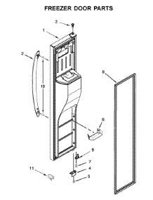 Freezer Door Parts parts for Whirlpool Side-By-Side Refrigerator WRS555SIHZ03 from AppliancePartsPros.com