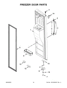 Freezer Door Parts parts for Whirlpool Side-By-Side Refrigerator WRS571CIHV02 from AppliancePartsPros.com