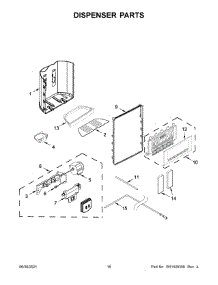 Dispenser Parts parts for Whirlpool Side-By-Side Refrigerator WRS571CIHV02 from AppliancePartsPros.com