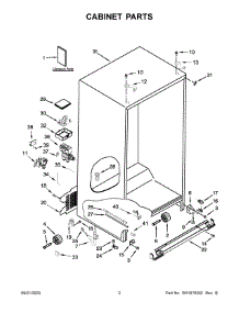 Cabinet Parts parts for Whirlpool Side-By-Side Refrigerator WRS588FIHV06 from AppliancePartsPros.com