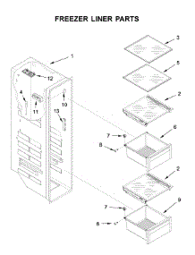 Freezer Liner Parts parts for Whirlpool Side-By-Side Refrigerator WRS970CIHZ00 from AppliancePartsPros.com