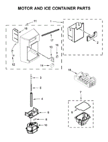 Motor And Ice Container Parts parts for Whirlpool Side-By-Side Refrigerator WRS970CIHZ00 from AppliancePartsPros.com