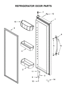 Refrigerator Door Parts parts for Whirlpool Side-By-Side Refrigerator WRS970CIHZ00 from AppliancePartsPros.com