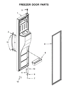 Freezer Door Parts parts for Whirlpool Side-By-Side Refrigerator WRS970CIHZ00 from AppliancePartsPros.com