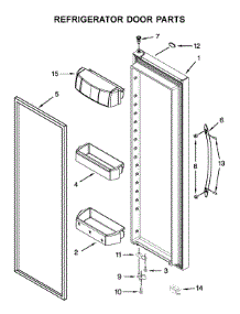 Refrigerator Door Parts parts for Whirlpool Side-By-Side Refrigerator WRS973CIHV00 from AppliancePartsPros.com