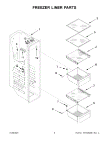 Freezer Liner Parts parts for Whirlpool Side-By-Side Refrigerator WRS973CIHV01 from AppliancePartsPros.com
