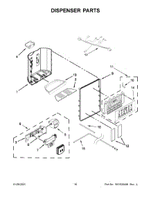 Dispenser Parts parts for Whirlpool Side-By-Side Refrigerator WRS973CIHV01 from AppliancePartsPros.com