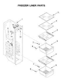 Freezer Liner Parts parts for Whirlpool Side-By-Side Refrigerator WRS973CIHZ00 from AppliancePartsPros.com