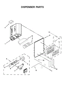 Dispenser Parts parts for Whirlpool Side-By-Side Refrigerator WRS973CIHZ00 from AppliancePartsPros.com