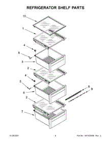 Refrigerator Shelf Parts parts for Whirlpool Side-By-Side Refrigerator WRS973CIHZ01 from AppliancePartsPros.com