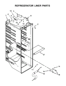 Refrigerator Liner Parts parts for Whirlpool Side-By-Side Refrigerator WRSA71CIHN01 from AppliancePartsPros.com