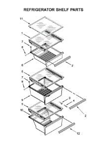 Refrigerator Shelf Parts parts for Whirlpool Side-By-Side Refrigerator WRSA71CIHN01 from AppliancePartsPros.com
