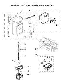 Motor And Ice Container Parts parts for Whirlpool Side-By-Side Refrigerator WRSA71CIHN01 from AppliancePartsPros.com