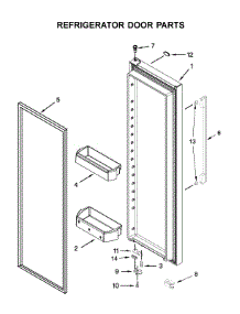 Refrigerator Door Parts parts for Whirlpool Side-By-Side Refrigerator WRSA71CIHN01 from AppliancePartsPros.com