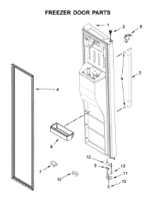 Freezer Door Parts parts for Whirlpool Side-By-Side Refrigerator WRSA71CIHN01 from AppliancePartsPros.com
