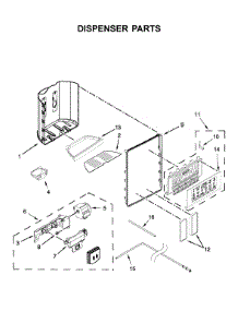 Dispenser Parts parts for Whirlpool Side-By-Side Refrigerator WRSA71CIHN01 from AppliancePartsPros.com