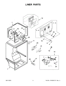 Liner Parts parts for Whirlpool Top-Mount Refrigerator WRT108FFDB04 from AppliancePartsPros.com