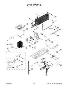 Unit Parts parts for Whirlpool Top-Mount Refrigerator WRT108FFDM00 from AppliancePartsPros.com