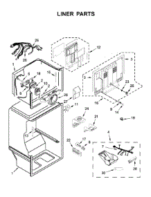 Liner Parts parts for Whirlpool Top-Mount Refrigerator WRT108FZDT05 from AppliancePartsPros.com