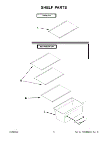 Shelf Parts parts for Whirlpool Top-Mount Refrigerator WRT112CZJW00 from AppliancePartsPros.com