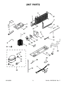 Unit Parts parts for Whirlpool Top-Mount Refrigerator WRT134TFDM00 from AppliancePartsPros.com