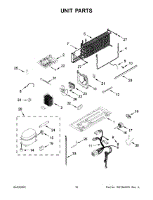 Unit Parts parts for Whirlpool Top-Mount Refrigerator WRT148FZDB03 from AppliancePartsPros.com