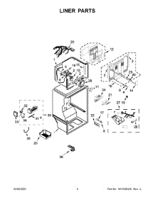 Liner Parts parts for Whirlpool Top-Mount Refrigerator WRT318FMDB06 from AppliancePartsPros.com