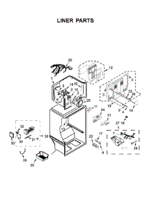 Liner Parts parts for Whirlpool Top-Mount Refrigerator WRT318FMDW05 from AppliancePartsPros.com