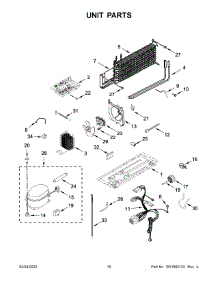 Unit Parts parts for Whirlpool Top-Mount Refrigerator WRT318FMDW07 from AppliancePartsPros.com