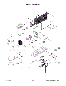 Unit Parts parts for Whirlpool Top-Mount Refrigerator WRT318FMDW09 from AppliancePartsPros.com